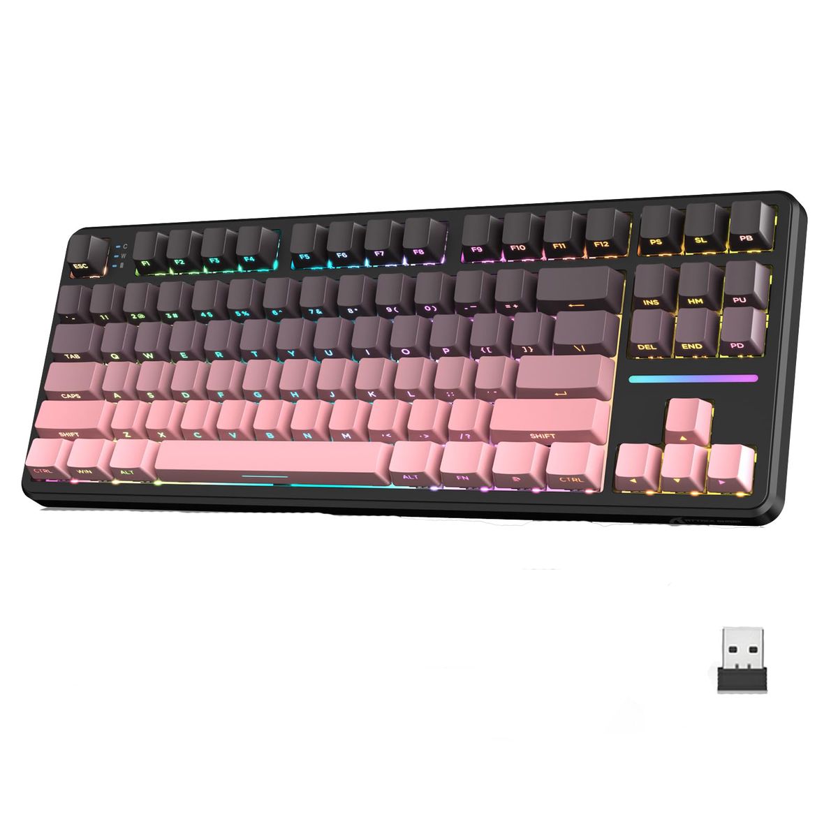 ATTACK SHARK X87 RGB Gaming Keyboard, Wireless Mechanical Keyboard