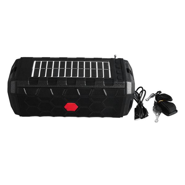 Solar Bluetooth Speaker Solar Panel Waterproof 1200mAh Flashlight Function