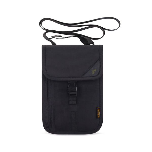 ALANES Travel Neck Pouch Hanging Passport Holder with RFID Neck Wallet