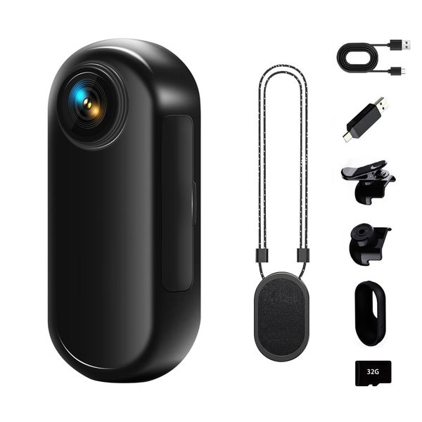 Mini Body Camera, Wearable Action Body Cam, Sports Action Camera