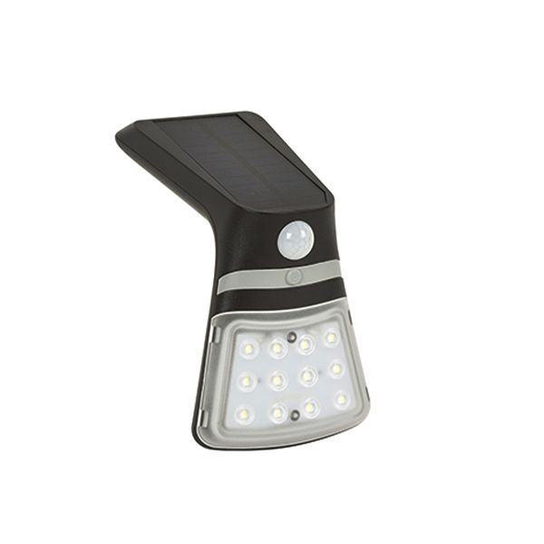 Eurolux Solar Motion Sensor LED 1.5w Wall Light Black