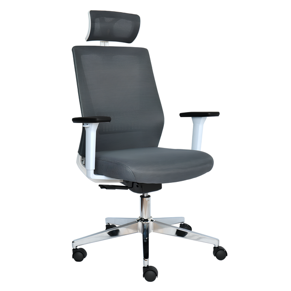 Mercury High Back Office Chair with Adjustable Armrest &amp; Headrest