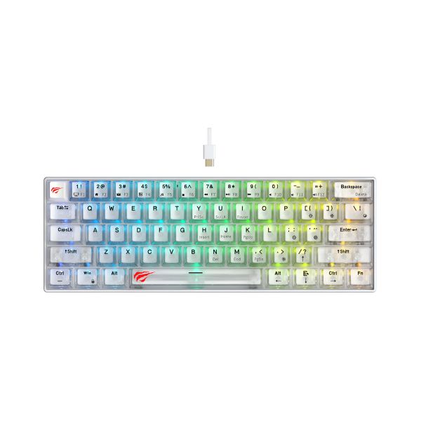 HAVIT KB903L Wired RGB Mechanical Keyboard - Transparent