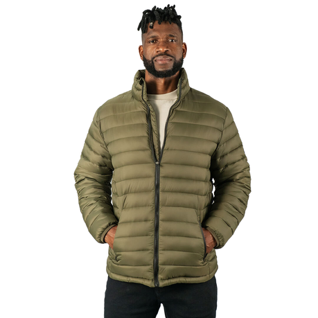 Green lightweight puffer jacket best sale