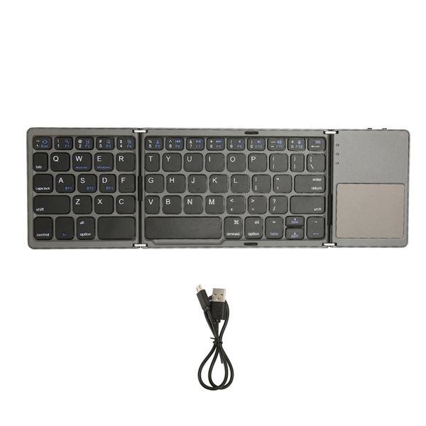 Foldable Bluetooth Keyboard Touchpad, Auto Sleep