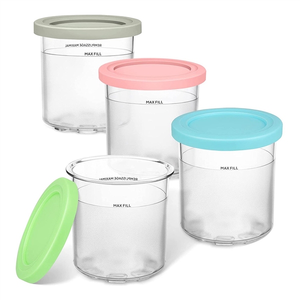 Replacement Pints And Lids For Ninja Creami For Nc300 Nc301(4 Pack )