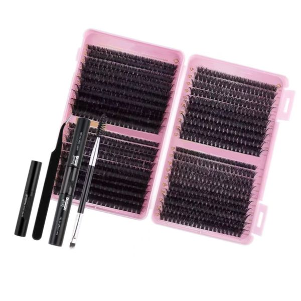 800Pcs Eyelash Clusters Simple Eyelash Extension Kit 8-18mm Single Eyelash