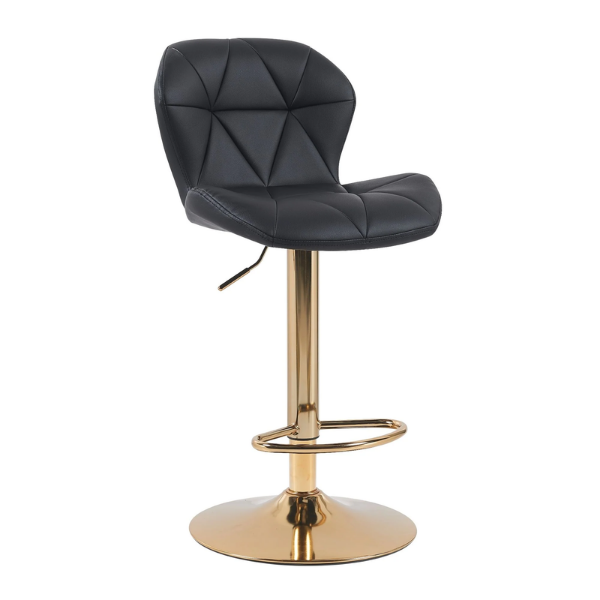 Decorum & Co - Luxe Gold Base Adjustable Bar Stool