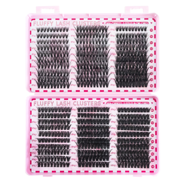 Fluffy D-Curl Lash Clusters(6-Style Variant)-Compatible with All Eye Shapes