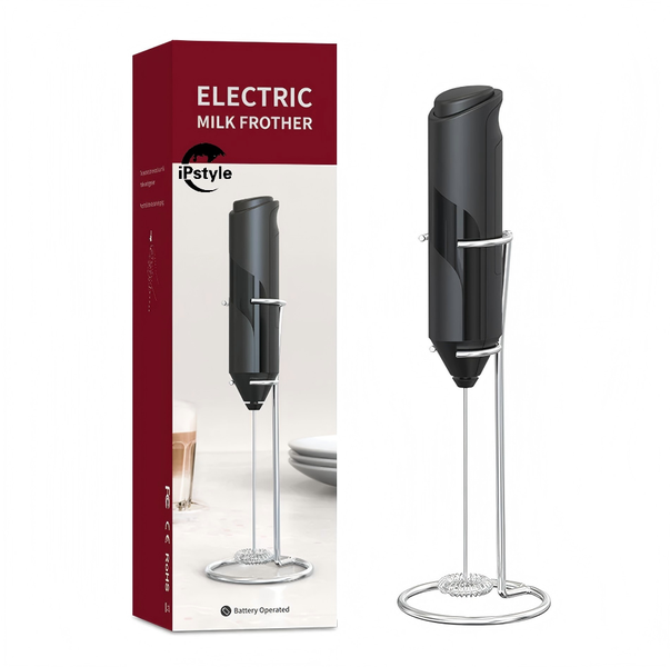 IPSTYLE Electric Handheld Milk Frother Stainless Steel Stand