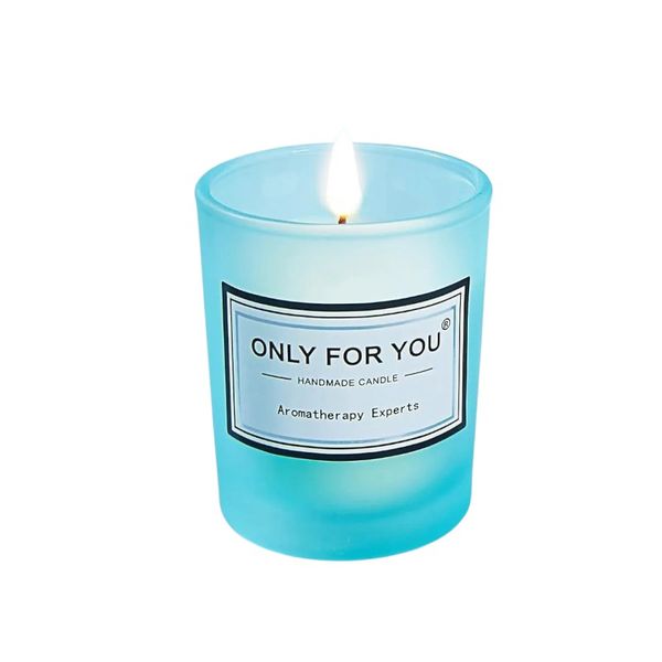 Soy Wax Scented Candle in a Macaron Cup - Blue