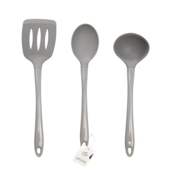Silicone Kitchen Utensils Set of 3 Grey