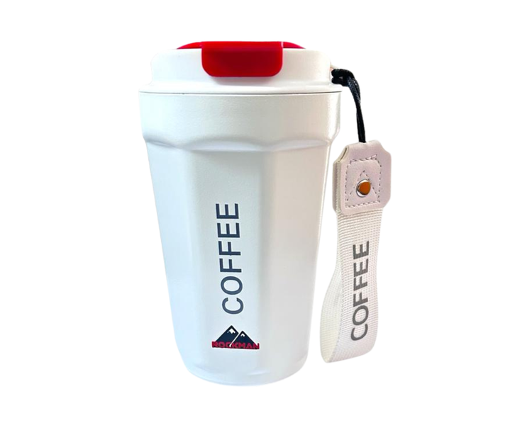 Rockman White 420ml Non-Slip Travel Mug
