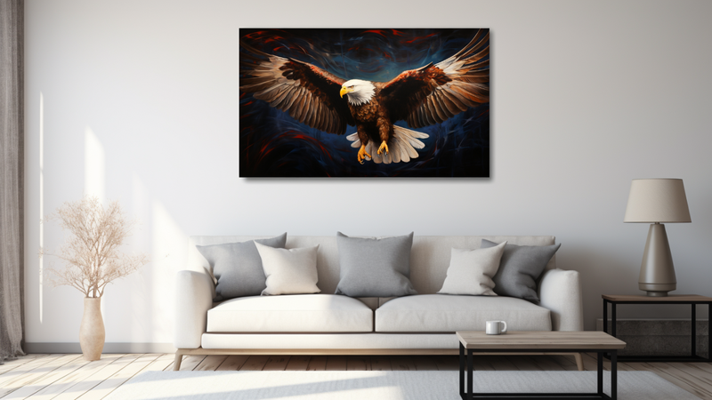 Canvas Wall Art - Regal Majesty Eagle Abstract - HD0580