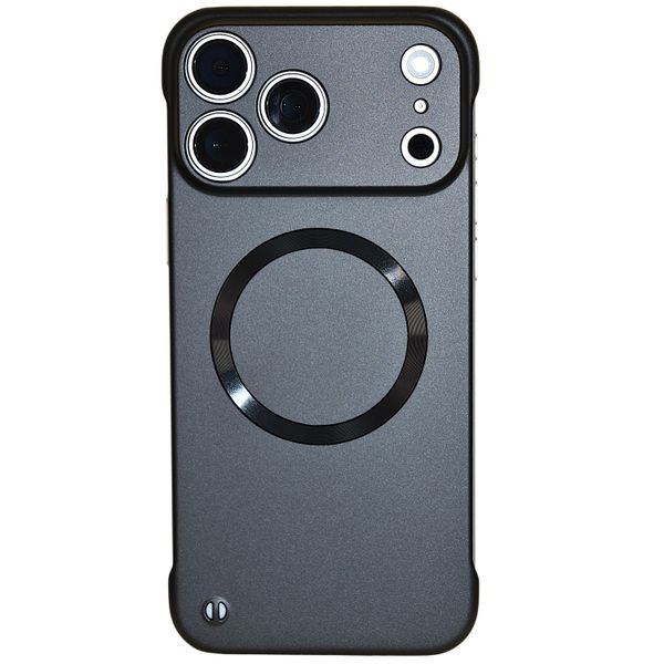 Metallic Graphite Magnetic Shockproof Phone Case Compatible with iPhone