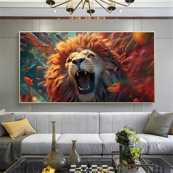 Canvas Wall Decor -Mystical Jungle Roar - 0465