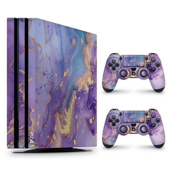 Decal Skin Compatible with PS4 Pro - Abstract Purple Marble (Decal Only)