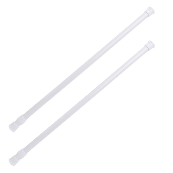 Home Bathroom Extendable Telescopic Rod Hanger Set of 2