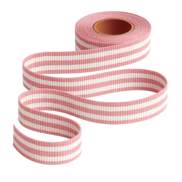 10mm Striped Petersham Grosgrain Ribbon (Lint) - 20m Roll, Made in SA
