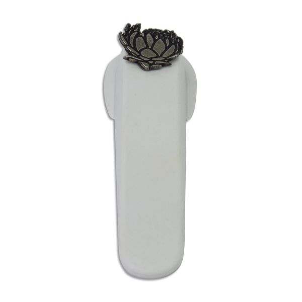 Door Wedge - Protea Flower - White - Rubber - Single