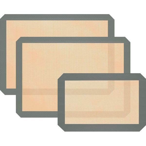 Reusable Silicone Baking Mat Set, 3pieces Non-Stick Food Safe