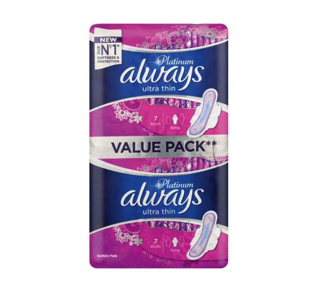 Always Ultra Sanitary Pads Platinum Long - 10 Pack