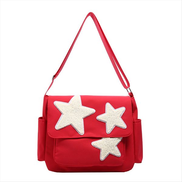 Messenger Bag for Women Star Design Adjustable Messenger Bag White