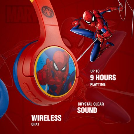 Marvel Spider-Man Youth Logo Bluetooth Headphones with Cord