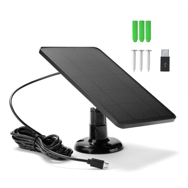 5V Solar Panel 2-in-1 Mini USB + Type-C Solar Panel Outdoor Solar Charger