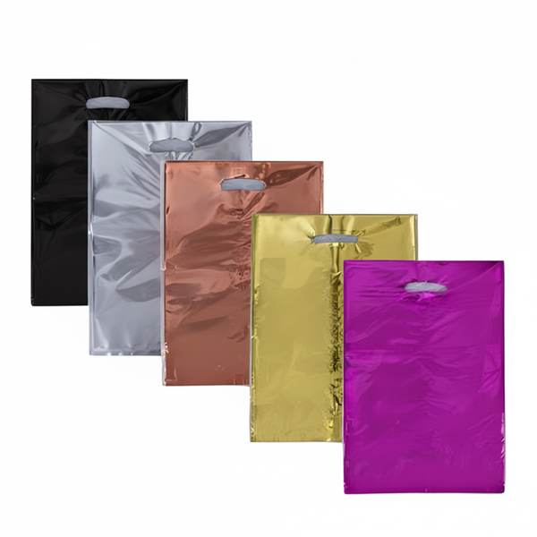 5 Pack Colorful Metallic Party Favor Loot Gift Bags Party Decorations
