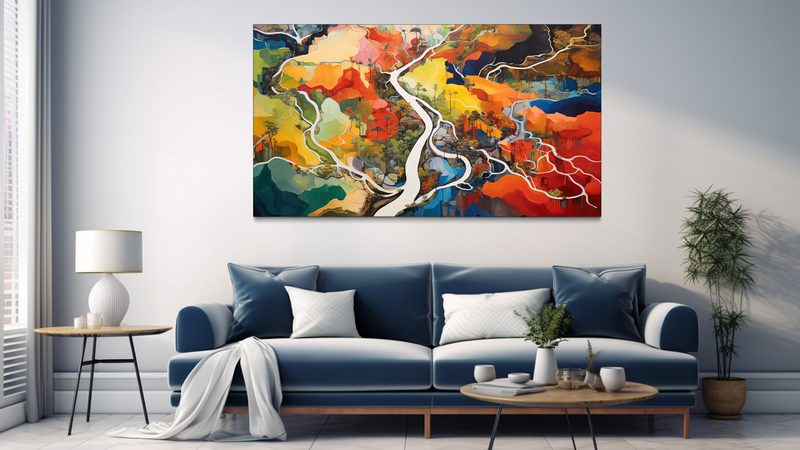Canvas Wall Art - Cartography of Colour - BK0255