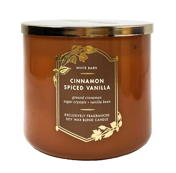 Bath &amp; Body Works Cinnamon Spiced Vanilla 3-Wick Scented Candle 411g