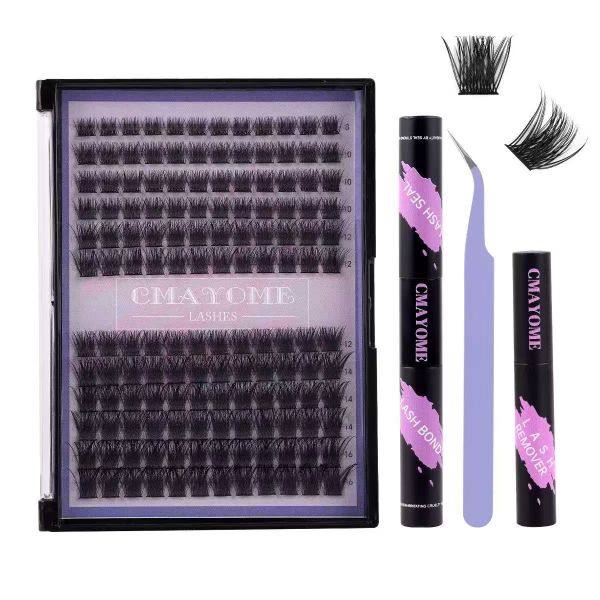 DIY Fluffy False Eyelashes 144Pieces 8-16mm Mixed Single Eyelash Set