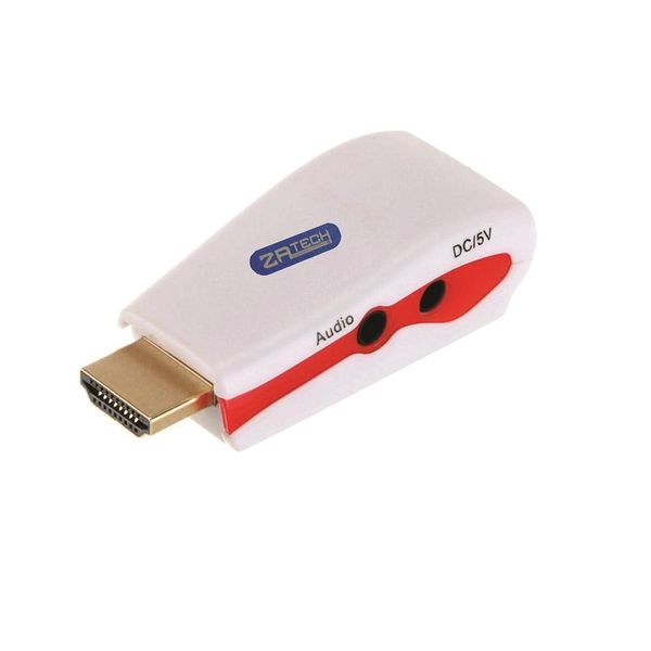 ZATECH HDMI to VGA Adapter with Power and Audio 1080P