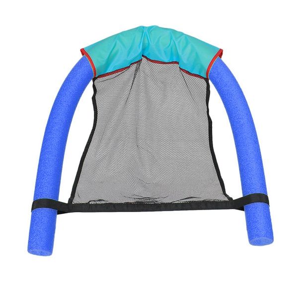 Floating Chair Swimming Pool Noodle Mesh Net With Ring for Adults - Red