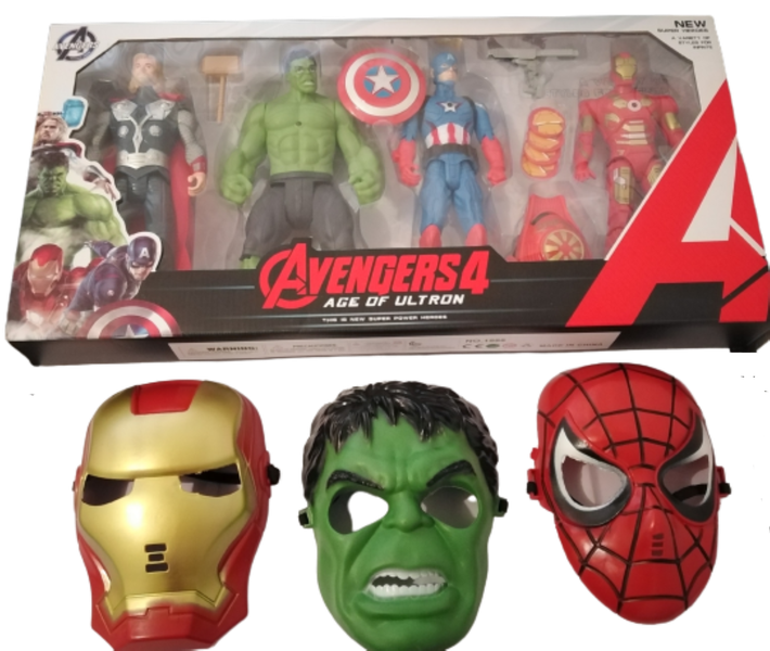 Avengers 4 Collection with Masks