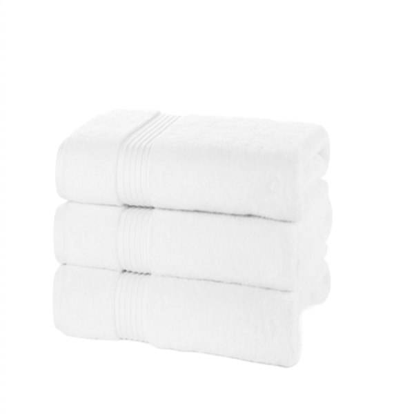 Snag Free Bath Sheets - 440Gsm - White - Pack of 3