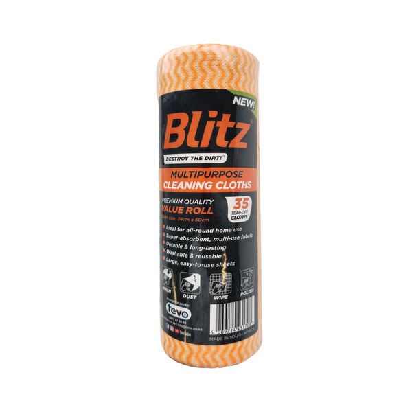 Blitz Multipurpose Cleaning Cloths Value Roll - 35 Wipes