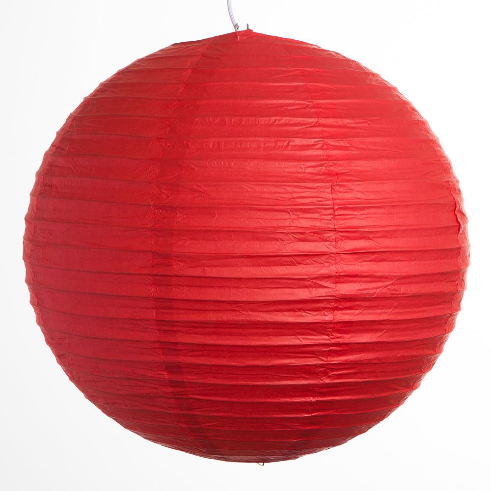 Round Paper Decoration Lantern - Red