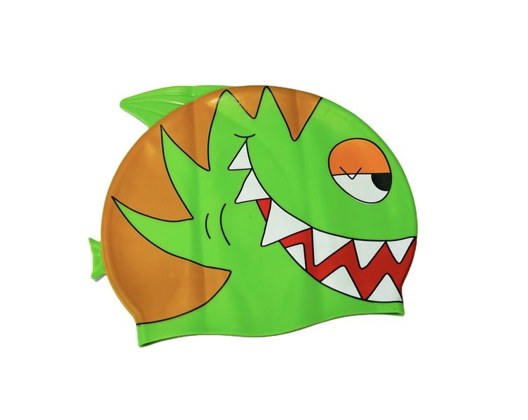 Green Cartoon Swimming Cap