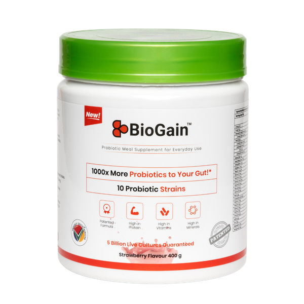 BioGain - Probiotics Meal Replacement - Strawberry (400g)