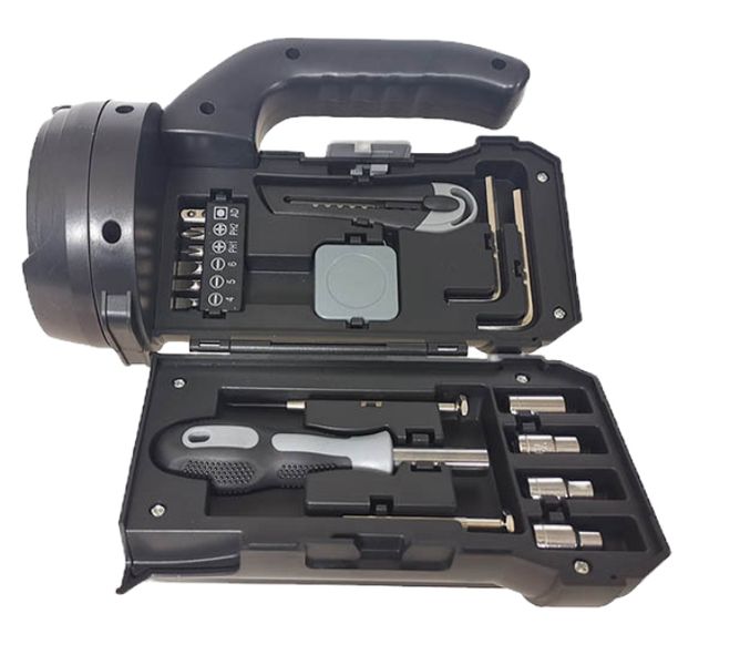 Portable, High-Power LED Flashlight, Hardware Tool Set, Father's Day Gift