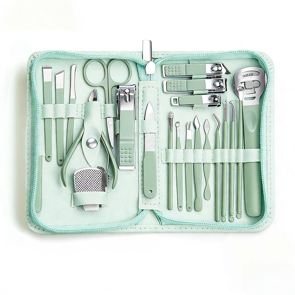 22-Piece Professional Manicure &amp; Pedicure Set with Portable Case