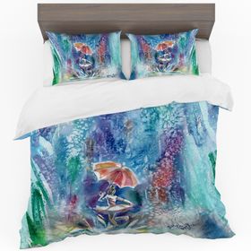 Dancing In The Rain Duvet Cover Set By Kristin Van Lieshout | Shop