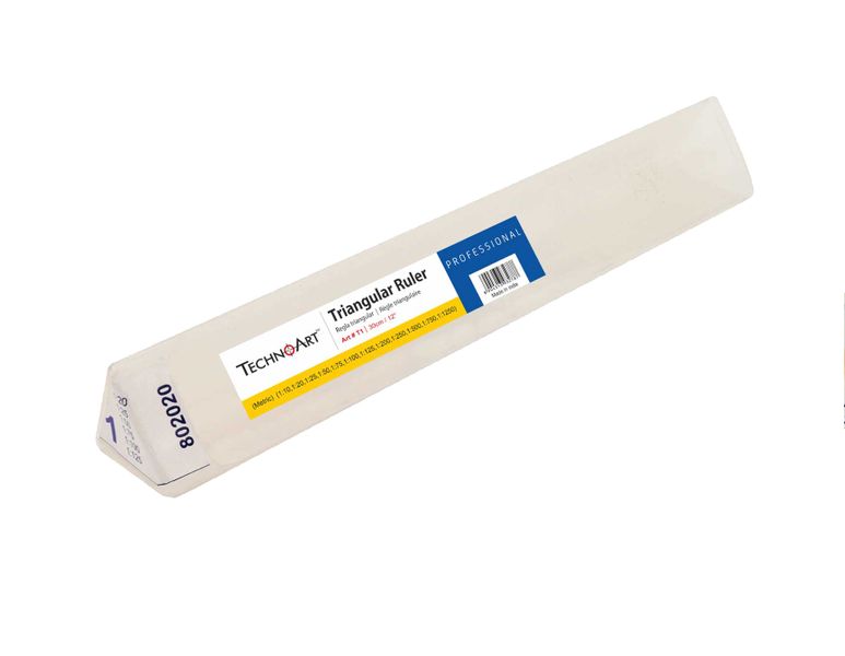 Techno Art Scale Ruler T1 - 30cm - Note scale sizes below