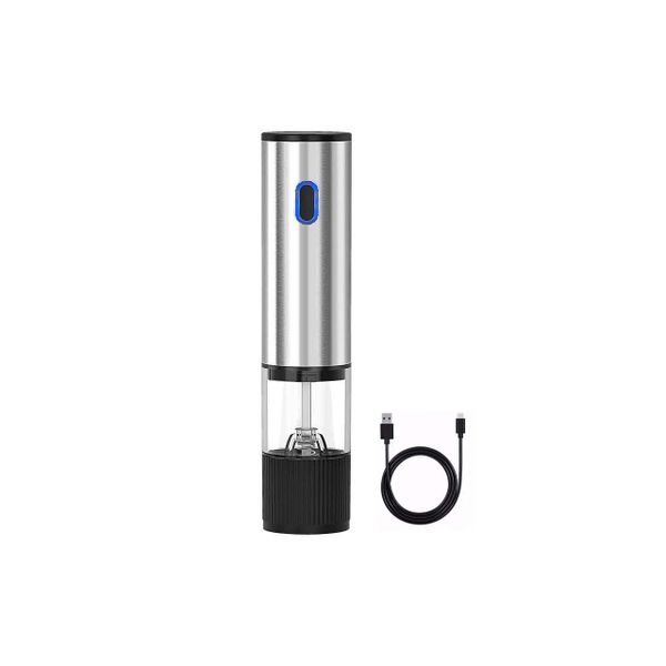 Electric Automatic Spice Grinder, Stainless Steel, Battery-Powered,