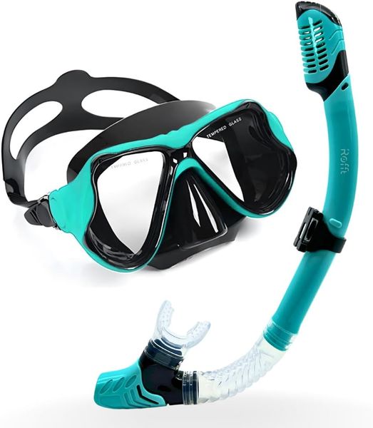Adults Clear Lenses Anti-Fog Mask &amp; Dry Snorkel Set