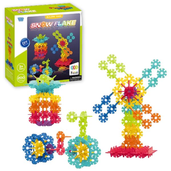 Interlocking Snowflake Building Blocks Toy - Educational Toys for Toddlers