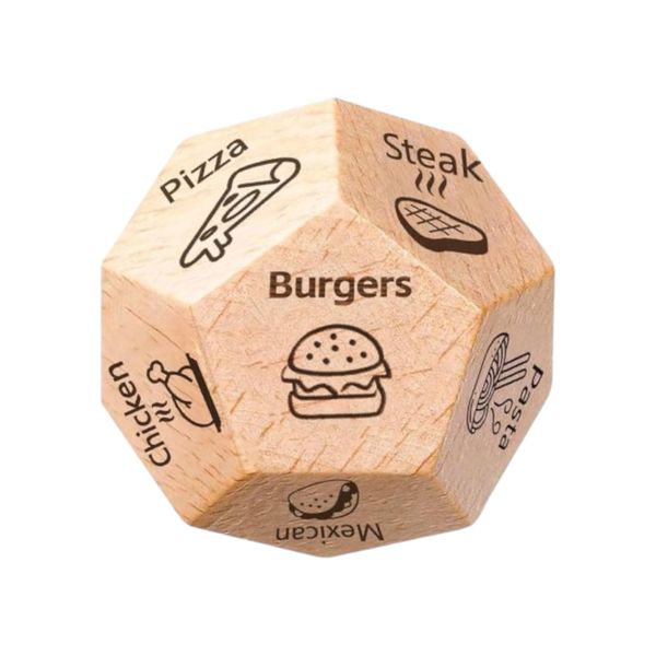 Food Dice for Her Him Couples Gift Ideas Food Decision
