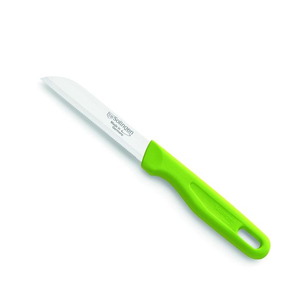 Klever Solingen Tomato Knife with Micro-Serrated 8cm Blade - Lime Green